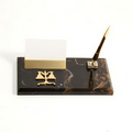 Marble Pen Stand & Card Holder - Legal